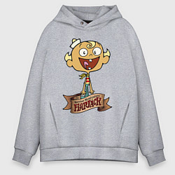 Толстовка оверсайз мужская Флэпджек - матрос, цвет: меланж