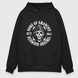 Толстовка оверсайз мужская Sons Of Anarchy - redwood original, цвет: черный