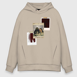 Толстовка оверсайз мужская Подруги, цвет: миндальный