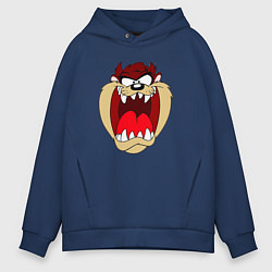 Толстовка оверсайз мужская Tasmanian Devil, цвет: тёмно-синий