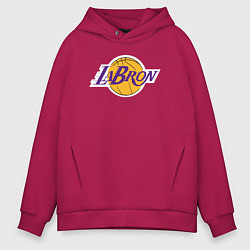 Толстовка оверсайз мужская LaBron Lakers, цвет: маджента