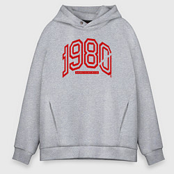 Толстовка оверсайз мужская 1980s: born to be wild, цвет: меланж