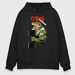Толстовка оверсайз мужская GYM fitness - crocodile, цвет: черный