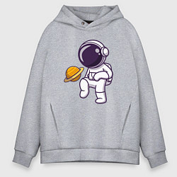 Толстовка оверсайз мужская Saturn football, цвет: меланж