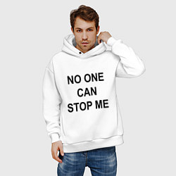 Толстовка оверсайз мужская No one can stop me - Stray Kids, цвет: белый — фото 2