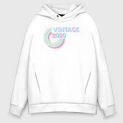 Толстовка оверсайз мужская Винтаж 2020, цвет: белый
