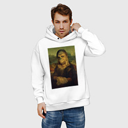 Толстовка оверсайз мужская Чубакка - Мона Лиза, цвет: белый — фото 2