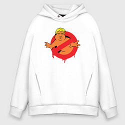 Толстовка оверсайз мужская Трамп привидение, цвет: белый