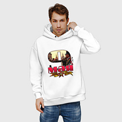 Толстовка оверсайз мужская Парад 9 мая, цвет: белый — фото 2