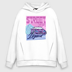 Толстовка оверсайз мужская Street drift, цвет: белый