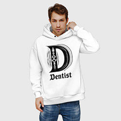 Толстовка оверсайз мужская D - dentist, цвет: белый — фото 2
