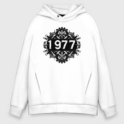 Толстовка оверсайз мужская Механический год 1977, цвет: белый