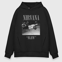 Толстовка оверсайз мужская Nirvana blew, цвет: черный