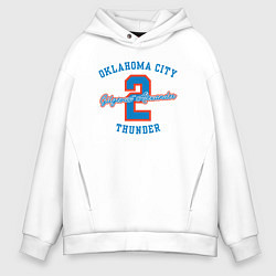 Толстовка оверсайз мужская Oklahoma Thunder 2, цвет: белый