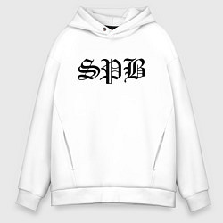 Толстовка оверсайз мужская Saint Petersburg - meme, цвет: белый