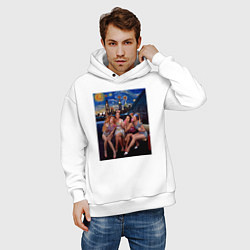 Толстовка оверсайз мужская Искусство в большом городе - art and the city, цвет: белый — фото 2