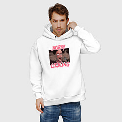 Толстовка оверсайз мужская Рокер с выпученными глазами - Бобби Либлинг, цвет: белый — фото 2