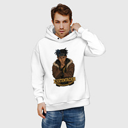 Толстовка оверсайз мужская XXXTentacion задумчивый, цвет: белый — фото 2