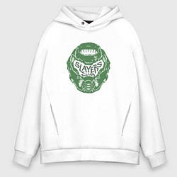 Толстовка оверсайз мужская Doom slayer logo, цвет: белый