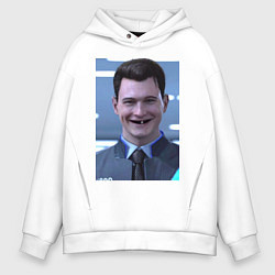 Толстовка оверсайз мужская Коннор мем, цвет: белый