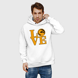 Толстовка оверсайз мужская Love mortal kombat, цвет: белый — фото 2
