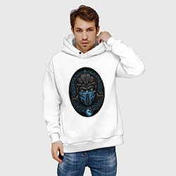 Толстовка оверсайз мужская Sub-zero kombat, цвет: белый — фото 2