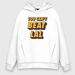 Толстовка оверсайз мужская Ты не победишь Лейкерс, цвет: белый