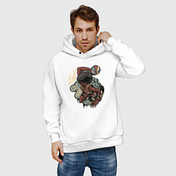 Толстовка оверсайз мужская Городская легенда, цвет: белый — фото 2