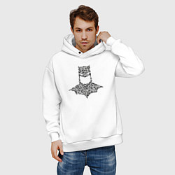 Толстовка оверсайз мужская Batman hero, цвет: белый — фото 2
