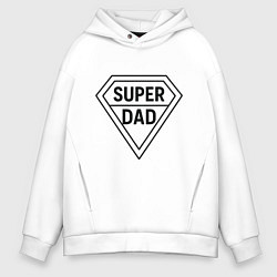 Толстовка оверсайз мужская Superdad, цвет: белый
