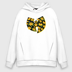 Толстовка оверсайз мужская Wu-Tang flowers, цвет: белый