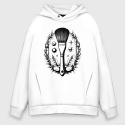 Толстовка оверсайз мужская Космическая кисть, цвет: белый
