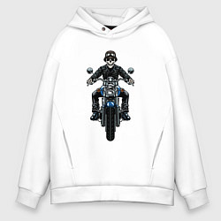 Толстовка оверсайз мужская Skeletor racer, цвет: белый
