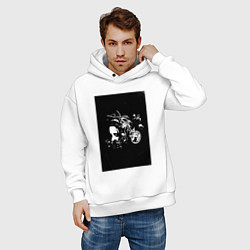 Толстовка оверсайз мужская Фильм Пила, цвет: белый — фото 2