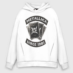 Толстовка оверсайз мужская Metallica: since 1981, цвет: белый