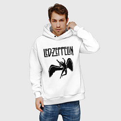 Толстовка оверсайз мужская Led Zeppelin, цвет: белый — фото 2