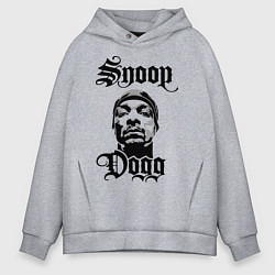 Толстовка оверсайз мужская Snoop Dogg Face, цвет: меланж