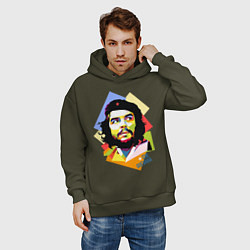 Толстовка оверсайз мужская Che Guevara Art, цвет: хаки — фото 2