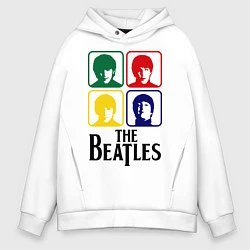 Толстовка оверсайз мужская The Beatles: Colors, цвет: белый