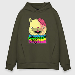 Толстовка оверсайз мужская Dropdead Kitty, цвет: хаки