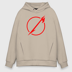 Толстовка оверсайз мужская Metallica: Through The Never, цвет: миндальный