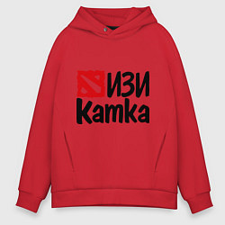 Толстовка оверсайз мужская Изи катка, цвет: красный