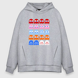 Толстовка оверсайз мужская Pac-Man Monsters, цвет: меланж
