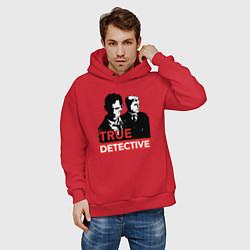 Толстовка оверсайз мужская True Detective цвета красный — фото 2