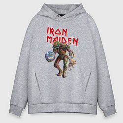 Толстовка оверсайз мужская Iron Maiden: Zombie, цвет: меланж