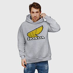 Толстовка оверсайз мужская Honda, цвет: меланж — фото 2