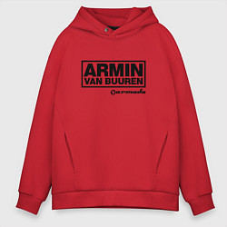 Толстовка оверсайз мужская Armin van Buuren, цвет: красный