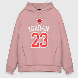 Толстовка оверсайз мужская Jordan 23, цвет: пыльно-розовый
