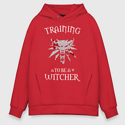 Толстовка оверсайз мужская Training to be a Witcher, цвет: красный