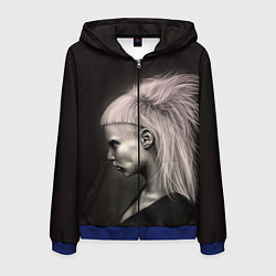 Толстовка 3D на молнии мужская Die Antwoord GIrl, цвет: 3D-синий